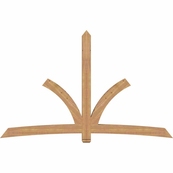 Ekena Millwork Davenport Timber Gable Bracket, Western Red Cedar, 108"W x 68"H x 5 1/2"D x 5 1/2"F, 15/12 Pitch GBW108X68X0606DAV00SWR - main